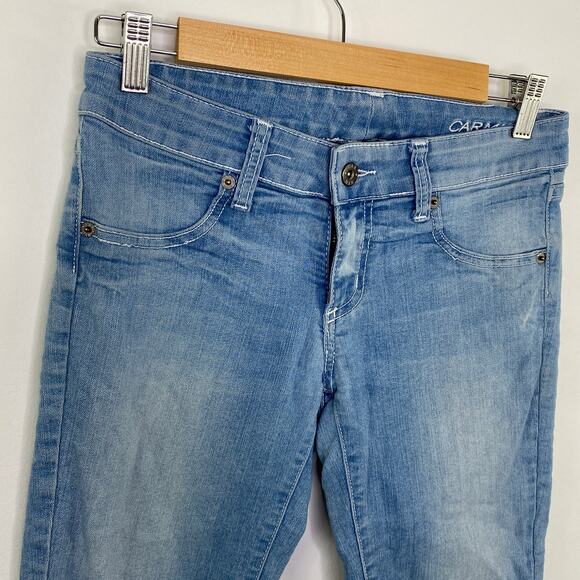 Carmar Light Wash Blue Denim Cropped Ankle Skinny Jeans Women's Size 27 - Picture 4 of 9